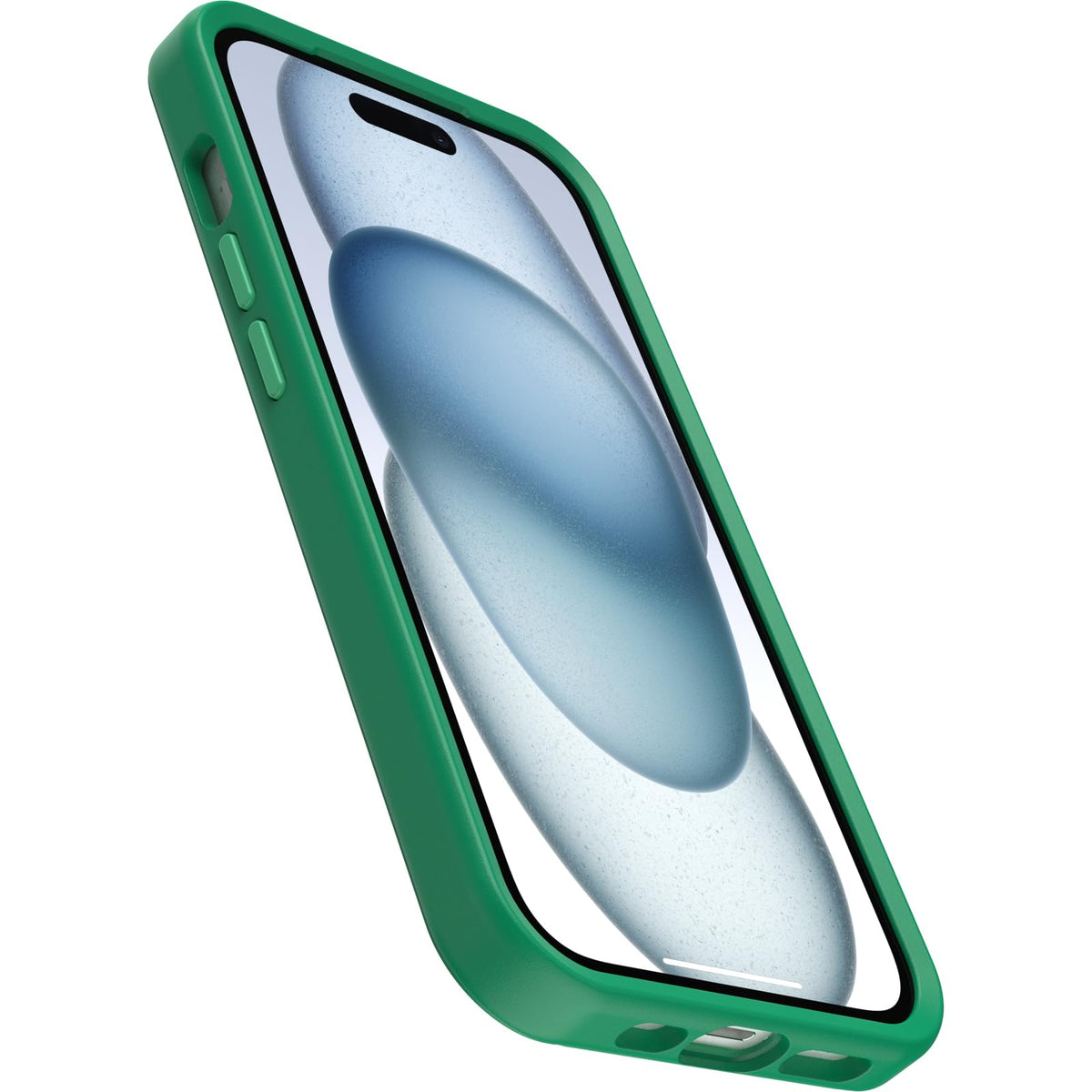 OtterBox - Funda para iPhone 16e, 15, 14 y 13 Symmetry Series - Jugo Verde (Verde), se Ajusta a MagSafe, Ultra Elegante y Bordes elevados Que protegen la cámara y la visualización