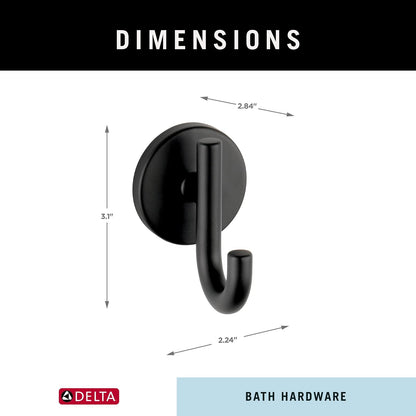 Delta Faucet 75935-BL Trinsic - Gancho para bata, color negro mate