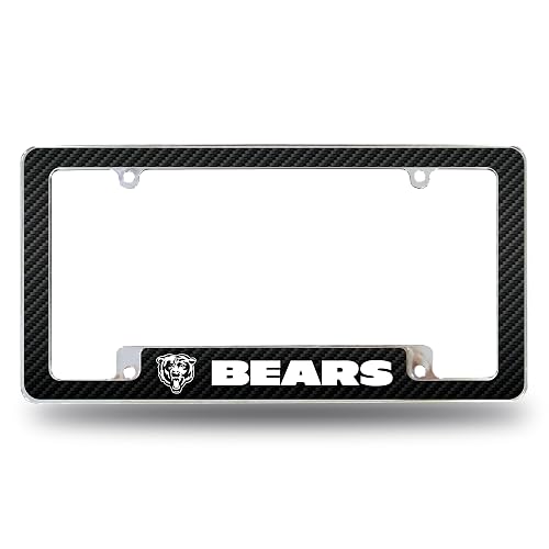 Rico Industries NFL - Marco Chapado en Cromo de 12 x 6 Pulgadas, Marco Chapado en Cromo para matrícula de automóvil, camión, SUV