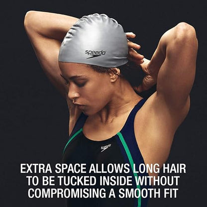 Speedo 7510036-001 Gorra de Natación para Pelo Largo