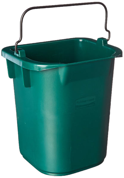 Rubbermaid Commercial Products – Cubeta para Carro de Limpieza, Codificación por Colores, Contiene Botella Rociadora y Paño de Microfibra para Limpieza Rápida, Capacidad de 4,7 L, Verde 1857377