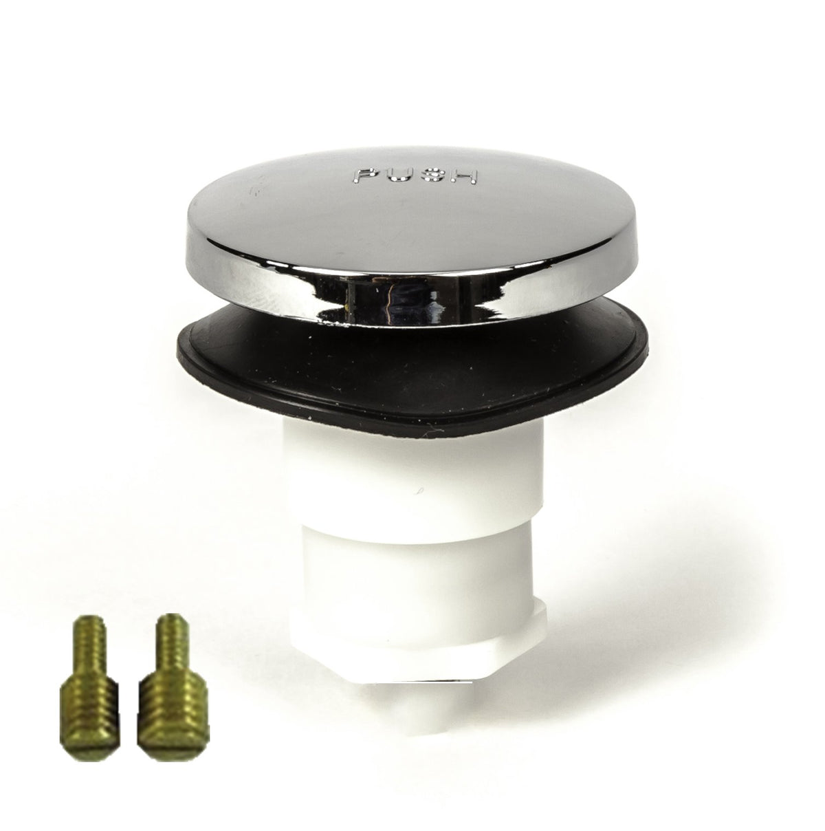 PF Waterworks Tapón universal para bañera, para presionar con el pie, Cromo, Cromado