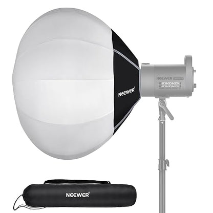NEEWER 65cm Softbox Linterna, Difusor de Luz de 360° de Liberación Rápida Softbox con Bowens Mount con Aleación de Nylon para RGB CB60 CB60B CB200B MS60B MS60C MS150B Luz de Video LED Continua, NS26L