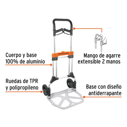 Truper Expert DIA-200AX Diablo de carga, plegable, 200 kg, aluminio, Truper Expert, color, pack of/paquete de 1