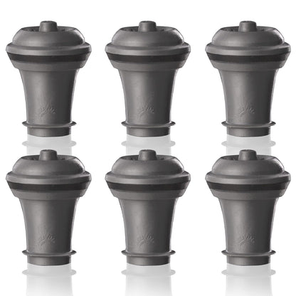 Vacu Vin 0086341 Tapones para vino, gris, Set de 6