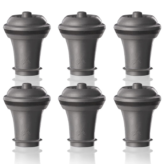 Vacu Vin 0086341 Tapones para vino, gris, Set de 6