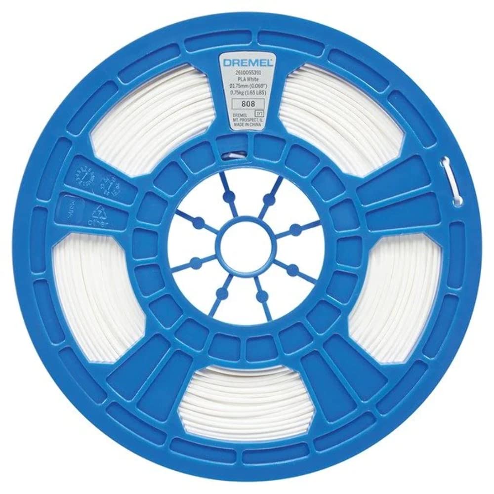 Dremel DigiLab Filamento PLA para Impresora 3D, 1.75 mm, 0.75 kg - Blanco - Filamento para impresora
