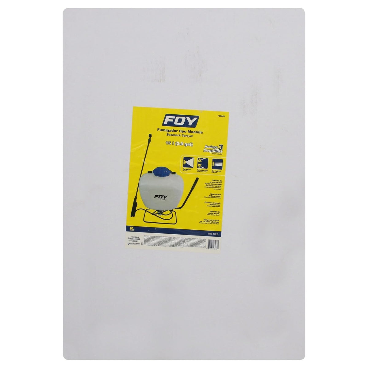 Foy 143069 Fumigador tipo mochila ovalada 15 Lt