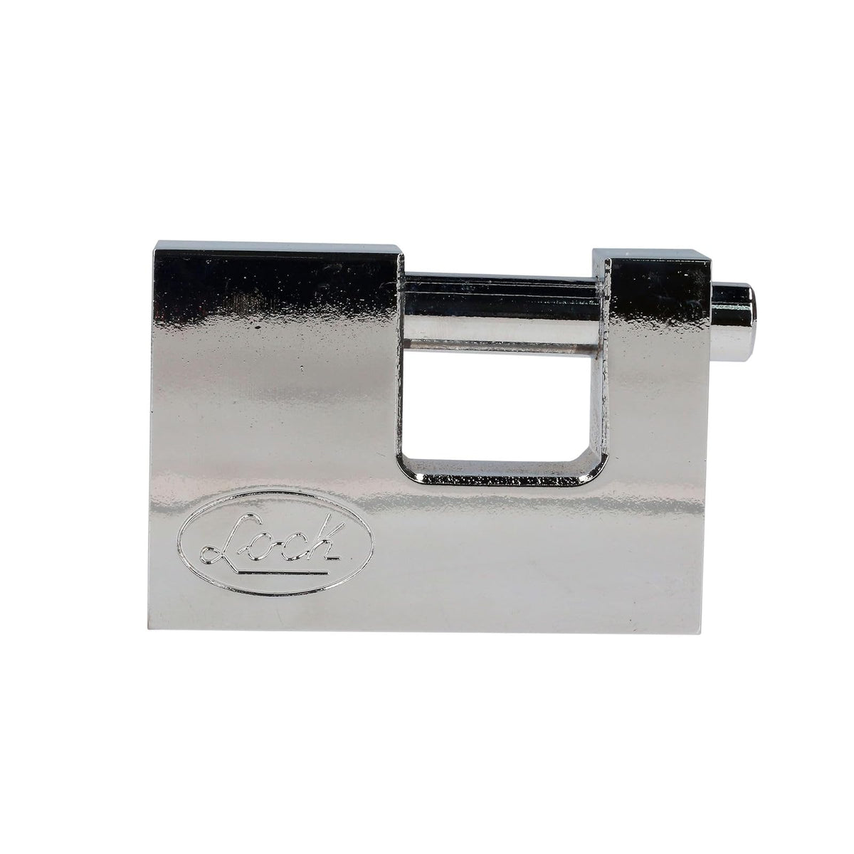 Lock L22C80TCSB Candado de acero para cortina metálica 80 mm, cromo satinado, llave tetra