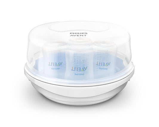Philips AVENT Esterilizador de vapor de microondas para biberones, chupones, tazas y más, SCF281/05