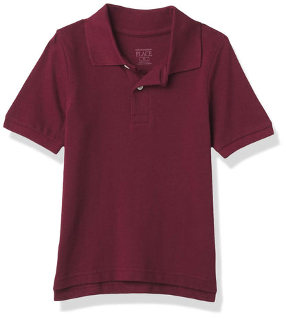 The Children's Place Polo de Piqué Manga Corta para Niño, 100% Algodón - Redwood Individual - 5 Años