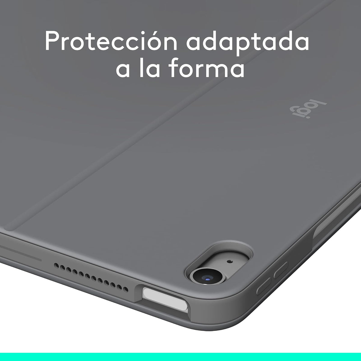 Logitech Combo Touch, Funda con Teclado, iPad Air 13 Pulgadas (M2)(2024) - Teclado retroiluminado extraíble con Soporte abatible, Escritura cómoda, Modo Multiuso - Oxford Grey