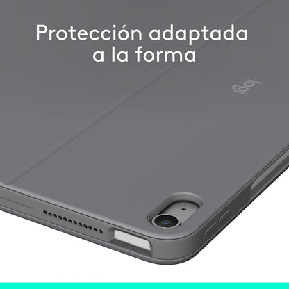 Logitech Combo Touch, Funda con Teclado, iPad Air 13 Pulgadas (M2)(2024) - Teclado retroiluminado extraíble con Soporte abatible, Escritura cómoda, Modo Multiuso - Oxford Grey