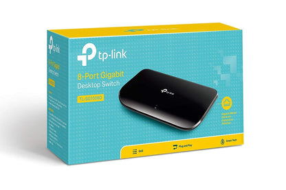 TP-Link Switch de Red Gigabit TL-SG1008D - 8 Puertos RJ45 Gigabit - Plug and Play - Ahorro de Energía - Diseño Compacto - para Hogar y Oficina