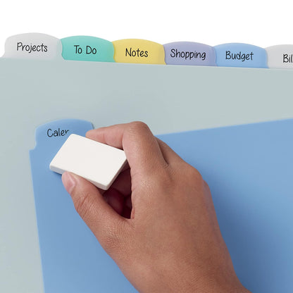 Avery Big Tab Write & Borase Divisores de plástico duraderos para carpetas de 3 anillos, juegos de 8 pestañas, colores pastel, 3 juegos de divisores de carpeta, ideal para organizar informes,
