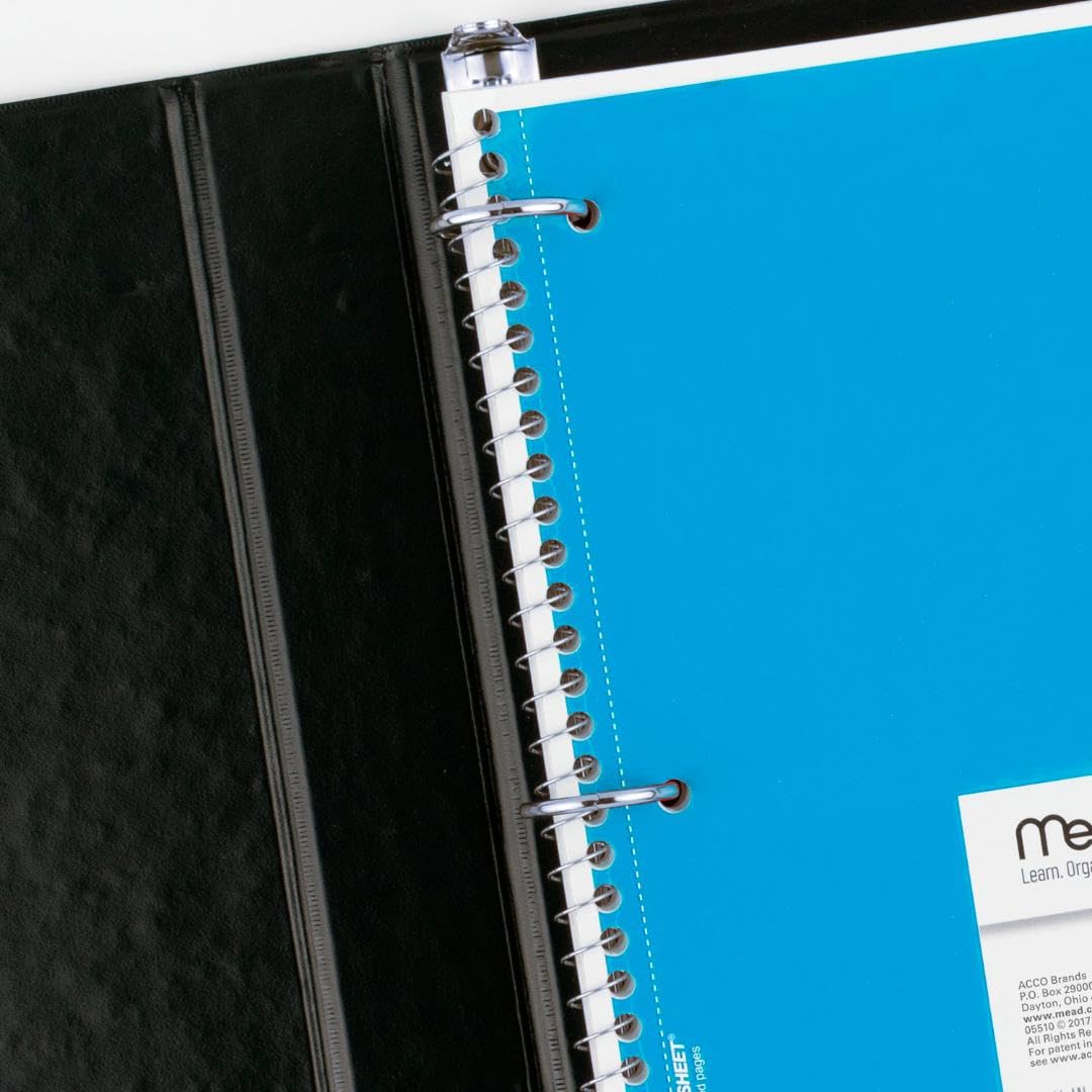 Mead Cuaderno en espiral, 1 materia, 70 hojas, renglones anchos, Paquete de 6