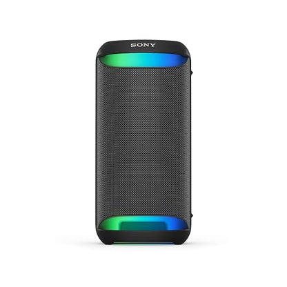 Bocina inalámbrica portátil Sony XV500, hasta 25 Horas de batería | Batería de 20 horas con carga rápida, resistente a salpicaduras IPX4, luces ambientales, panel táctil iluminado, mango cómodo