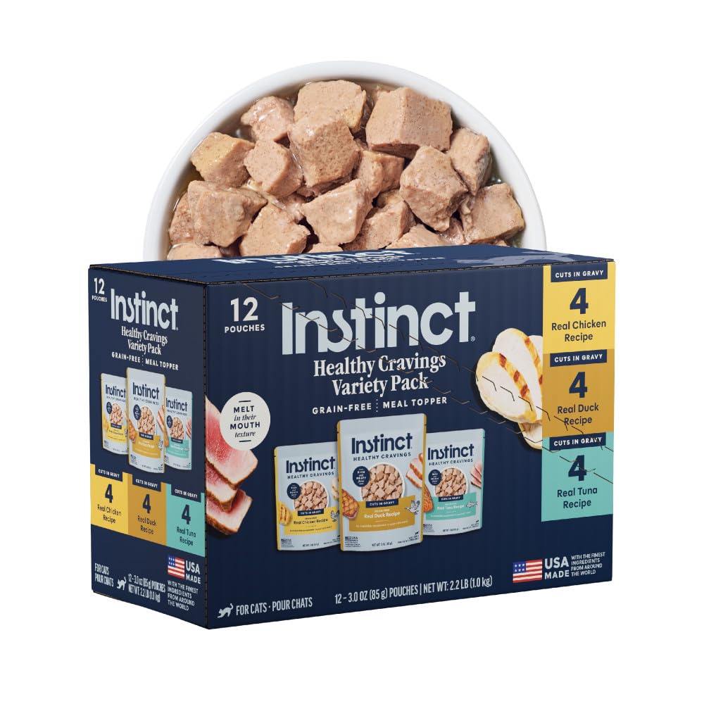 Instinct Healthy Cravings Complemento Húmedo para Gato en Salsa - Mix De Recetas - 12 PIEZAS