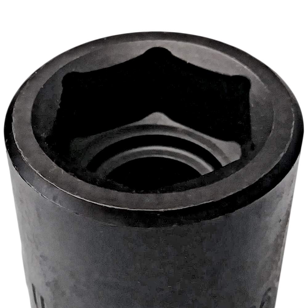 Urrea 7440H Dado de impacto cuadro de 1/2", 6 puntas, en pulgadas, 1-1/4"