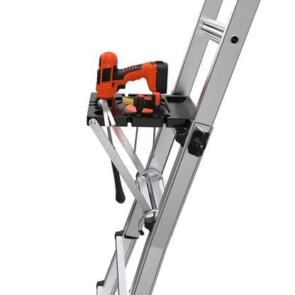 Little Giant 15012 Accesorio para Escalera, Bandeja para Proyecto | Plástico, plato de cierre magnético, ranuras para latas de pintura empotradas, 25 libras. Clasificado