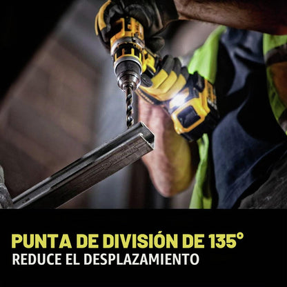 DEWALT - Juego de 21 Brocas, Punta de División de 135 Grados, Hélice de 31 Grados, Revestimiento de Óxido Negro, para Madera, Metal y Plástico (DWA1181)
