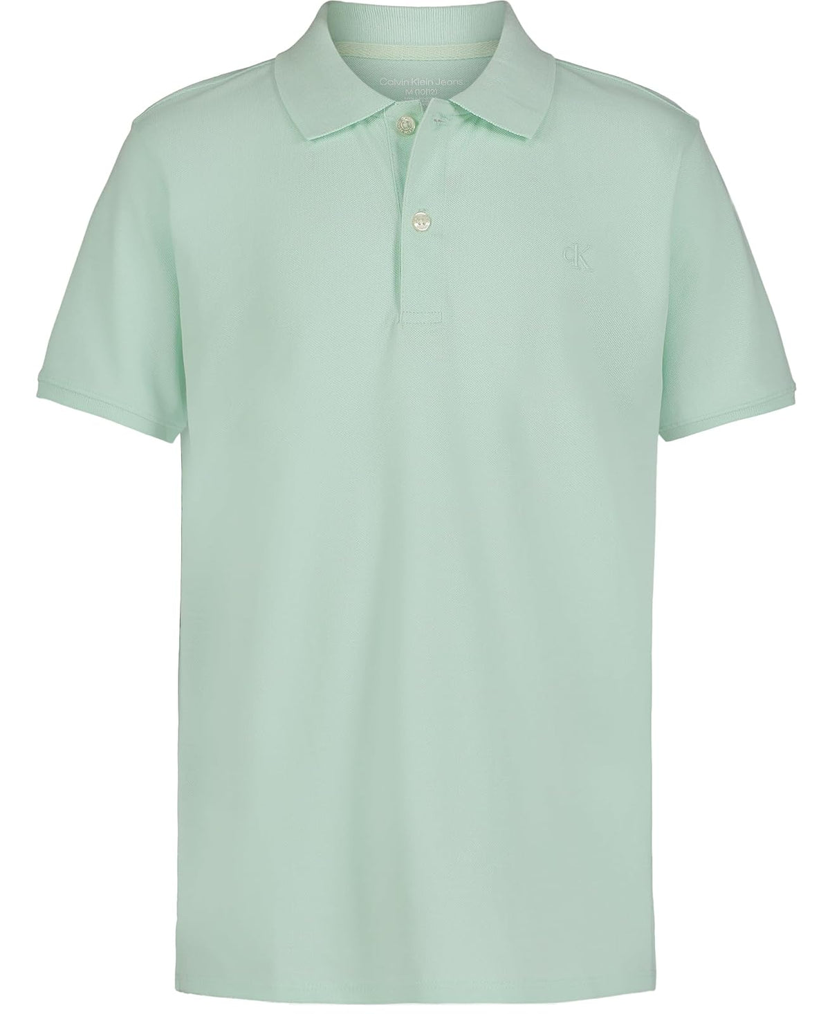 Calvin Klein Polo Manga Corta Marled Space Dye para Niño - Misty Jade - 14-16