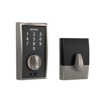 Schlage Camelot cerradura de Touch, Century, Níquel Satinado