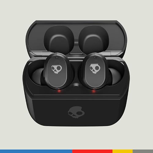 Audífonos Skullcandy Mod In-Ear Inalámbricos, 34 Horas de Batería, Micrófono, Compatibles con iPhone, Android y Dispositivos Bluetooth, Negro