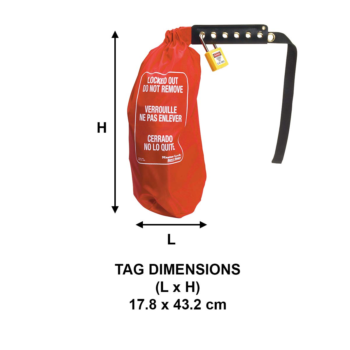 Master Lock 453L Lockout Tagout Cubierta de control de enchufe y polipasto de gran tamaño