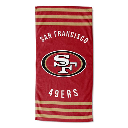 Northwest NFL Unisex-Adult Beach Towel - 49ers de San Francisco - 30" x 60" - Rojo y dorado