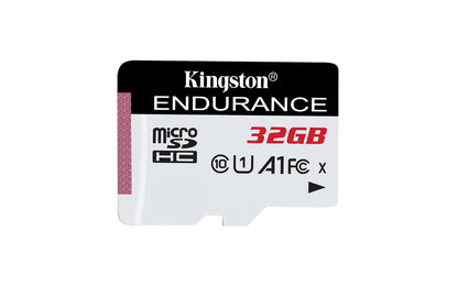 Kingston MicroSDHC Endurance 32GB (Sin Adaptador a SD) Clase 10, UHS-I, U1, A1 Lectura: 95MB/s y Escritura: 30MB/s (SDCE/32GB)