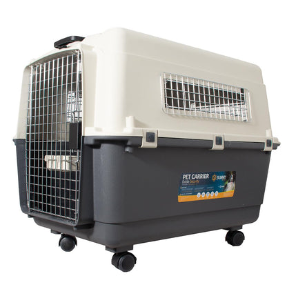 Sunny SPC-1000 Transportadora Kennel para Perro, Importada, 100 X 67 X 75, Extragrande, Incluye Set de Ruedas