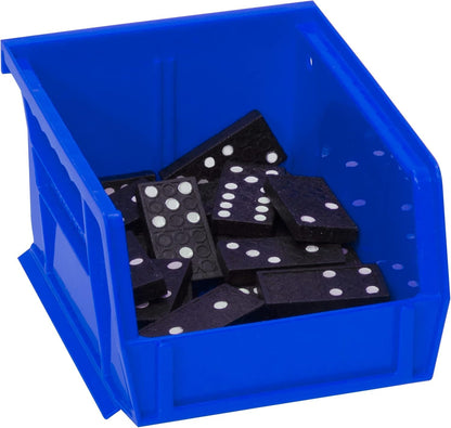 Akro-Mils AkroBins Contenedor Organizador 30210 | Azul, Paquete de 6, 5 in x 4 in x 3 in, Colgar, Apilable