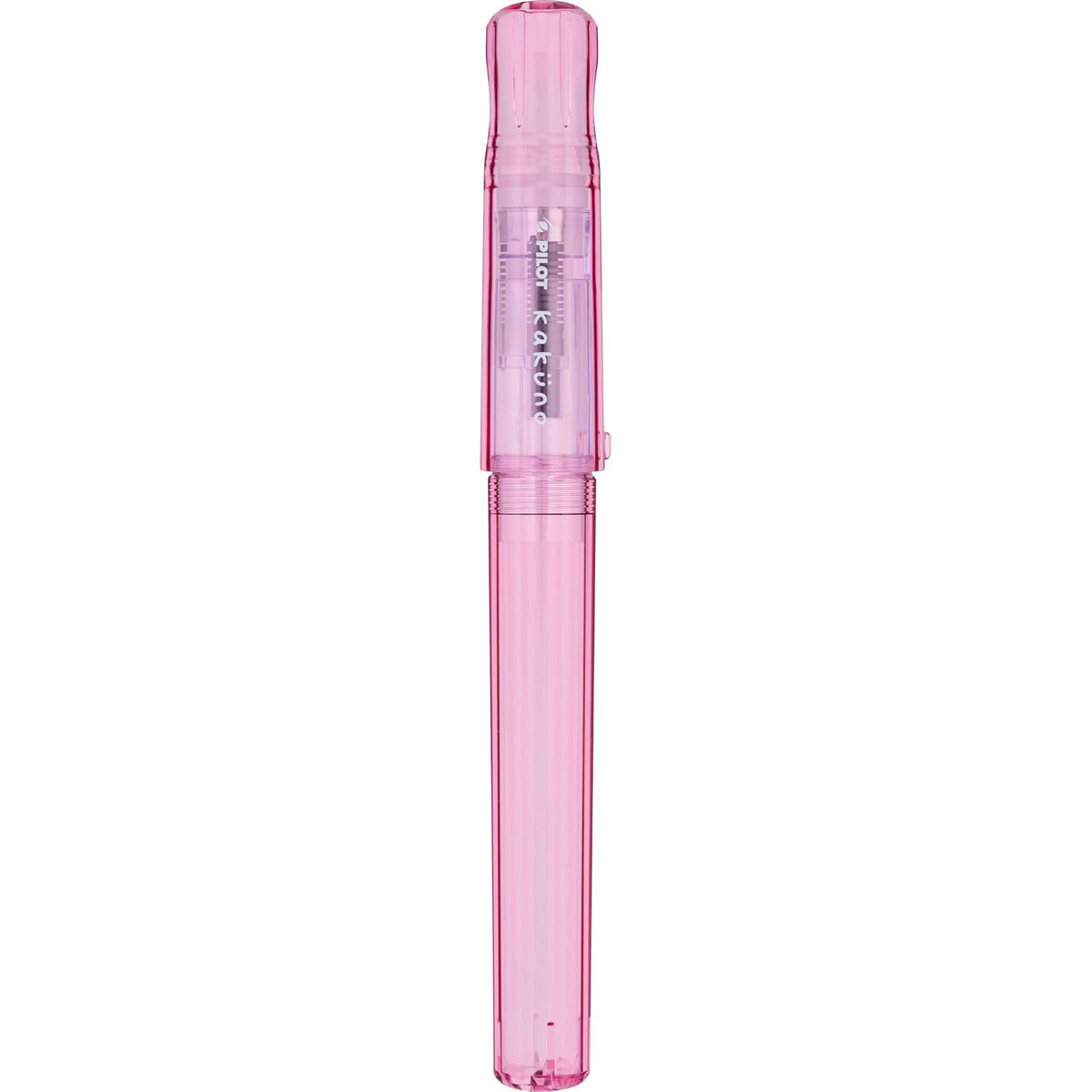 PILOT Pluma Fuente Kakuno, barril color rosa traslúcido, punto mediano, estuche con una pieza