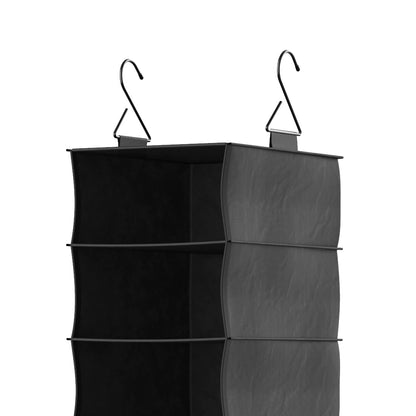 ClosetMaid Organizador de Armario Colgante de Tela de 10 estantes para Zapatos, Sombreros, Bolsos, Ropa con Acabado Negro carbón