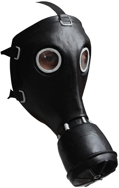 Ghoulish Productions Gas Mask (Black), Máscara de Steampunk Apocalíptica, Máscaras de Guerras Química Ideal para Halloween y Fiestas de Disfraces