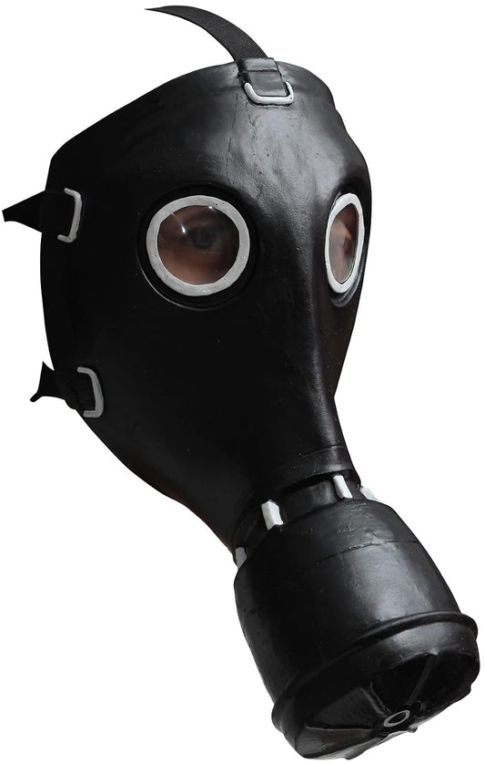 Ghoulish Productions Gas Mask (Black), Máscara de Steampunk Apocalíptica, Máscaras de Guerras Química Ideal para Halloween y Fiestas de Disfraces