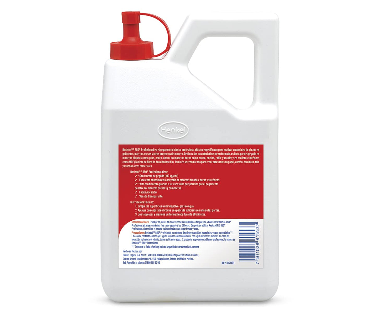 PEGAMENTO LIQUIDO BLANCO RESISTOL 850 621688 1 Kg