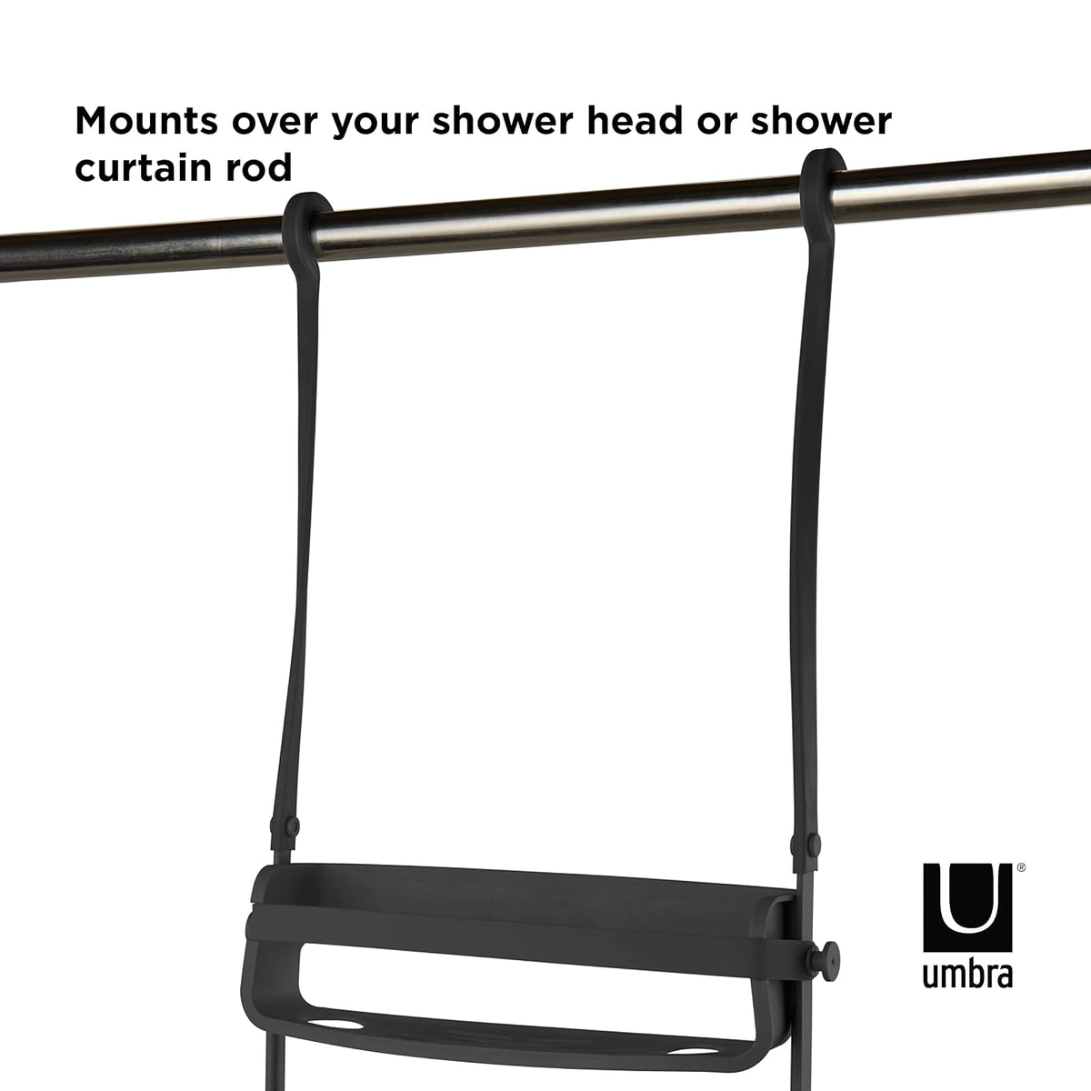 Umbra 023460-040 - Organizador para Ducha con Dos Niveles Flex, Negro