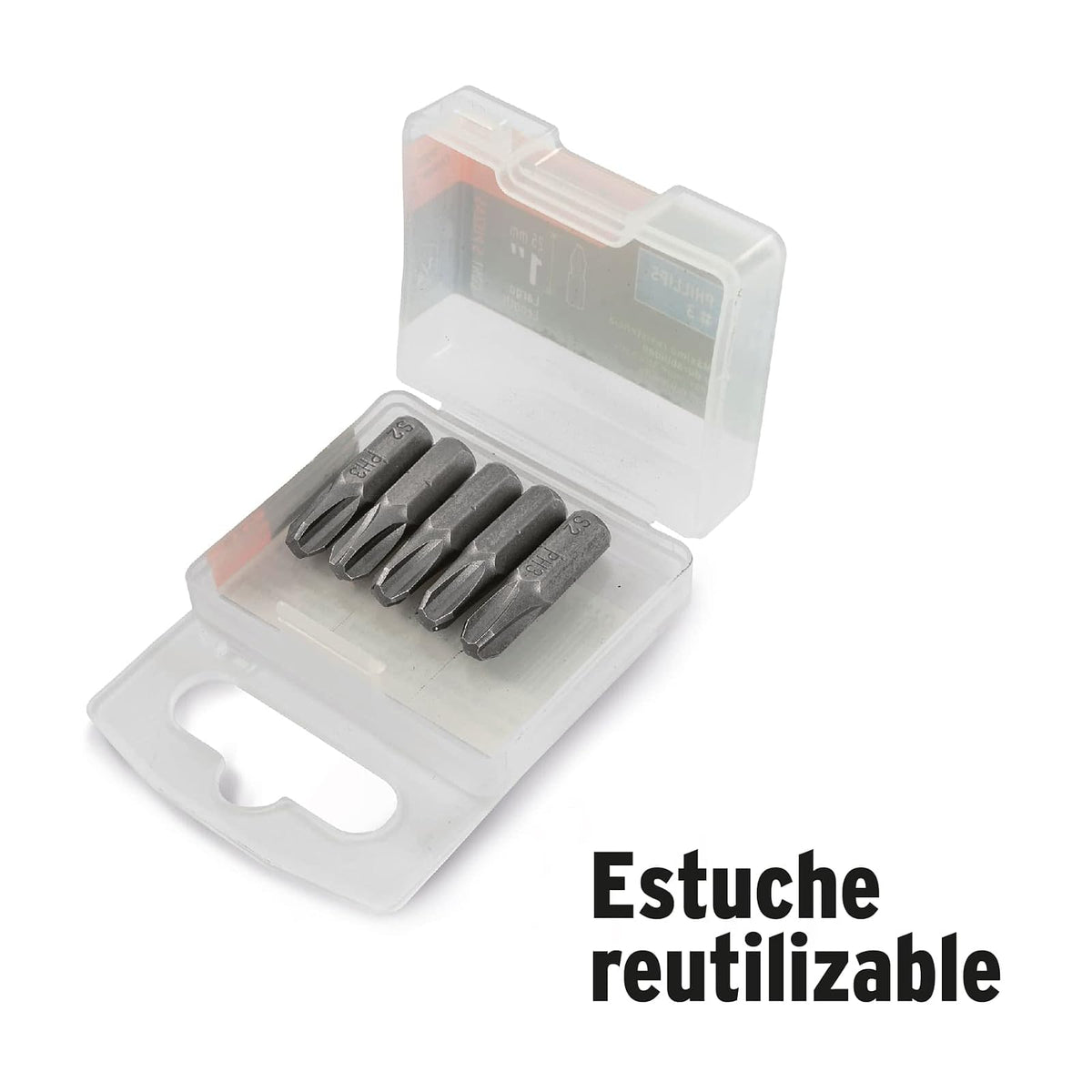 Truper Expert PUDE-1102-15, Estuche con 15 puntas de cruz PH2 largo 1"