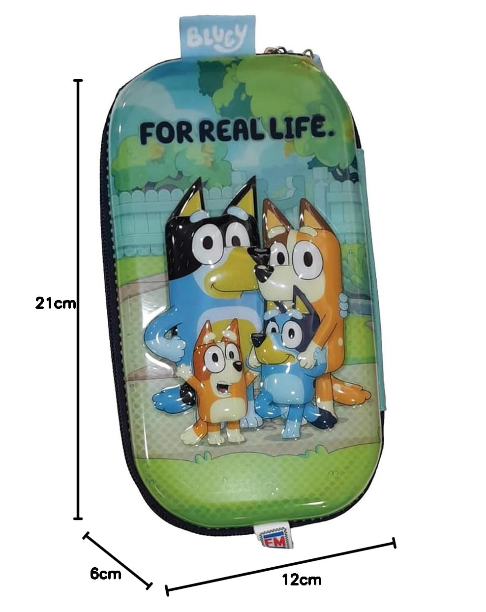 Lapicera Bluey Familia Bluey Panel 3d EVA rígido