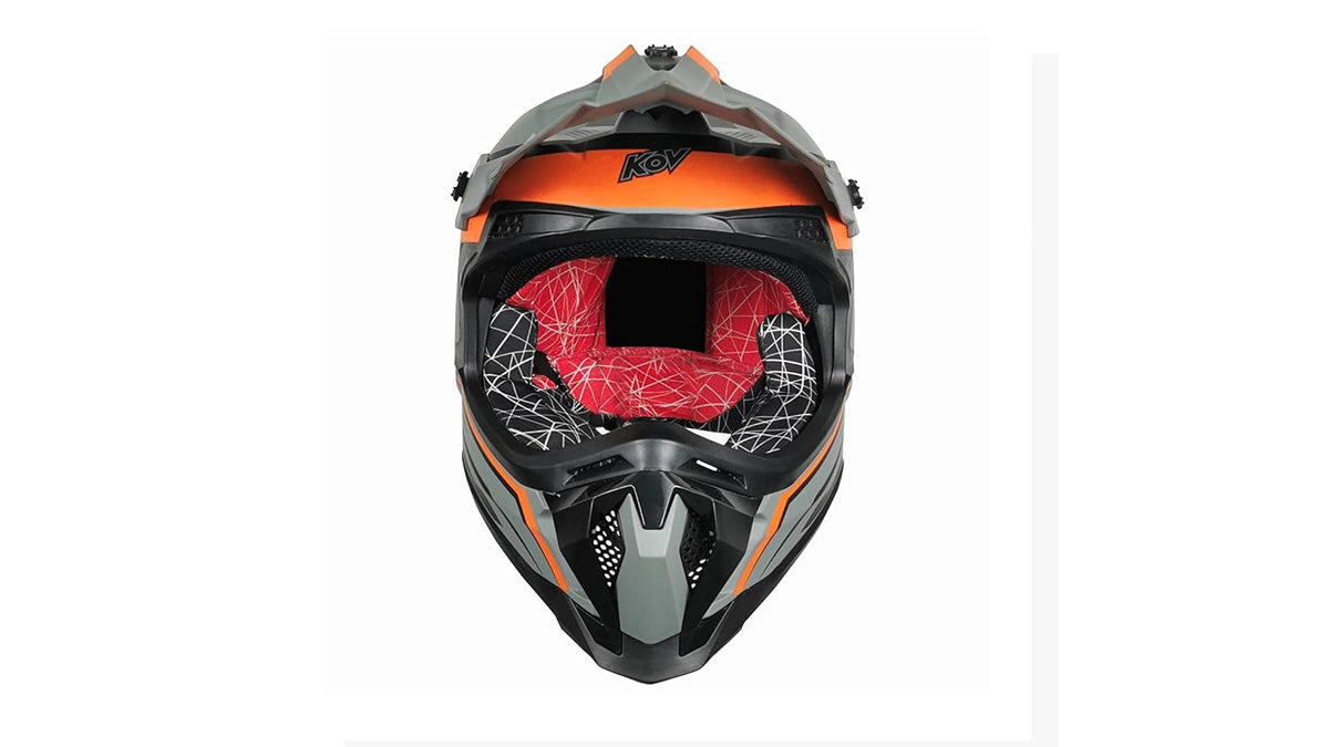KOV Casco X4 GO Cross Naranja Off-Road para Motocross Dot