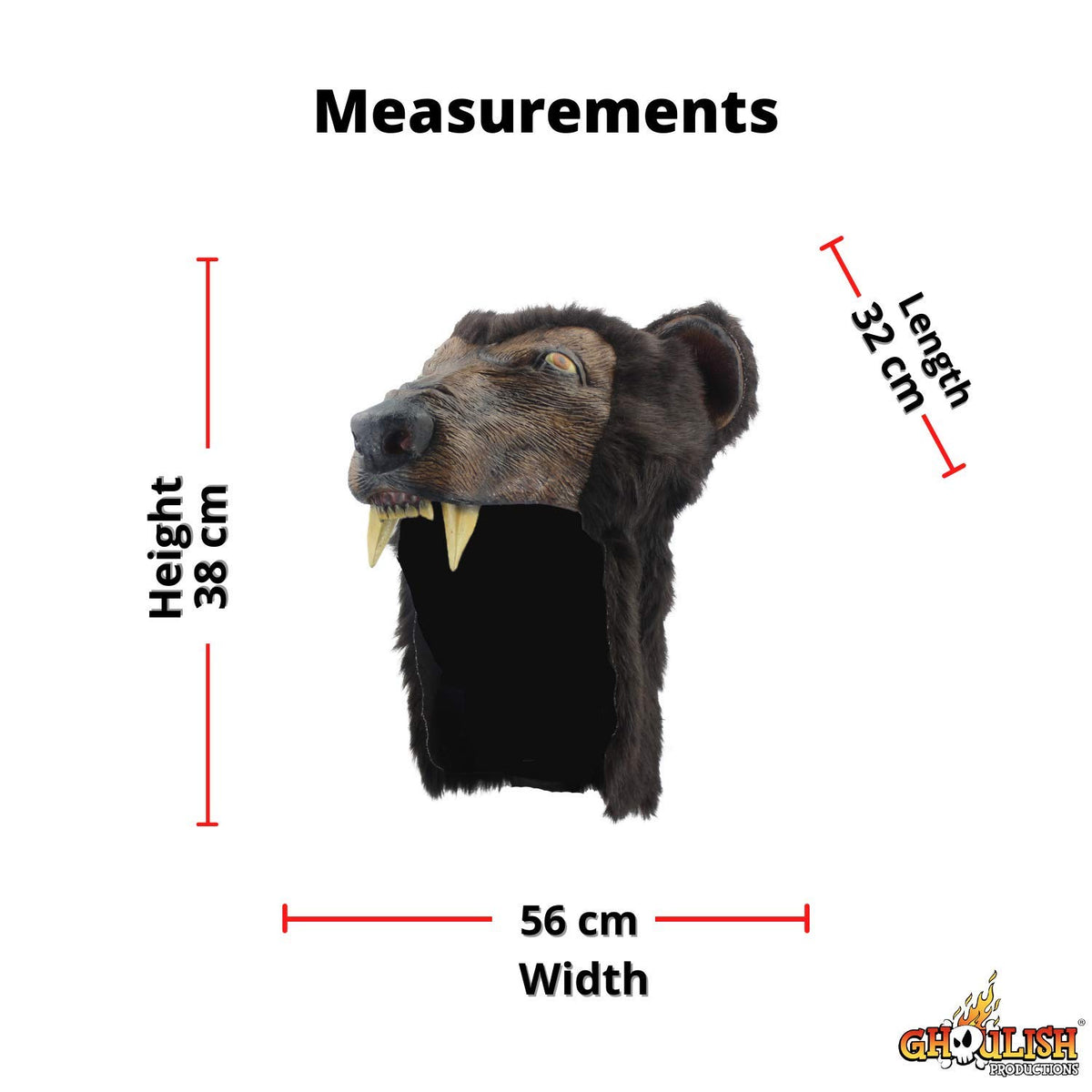 Brown Bear Helmet, Casco de Cabeza de Oso, Sombrero para Disfraz de Guerrero Ideal para Halloween