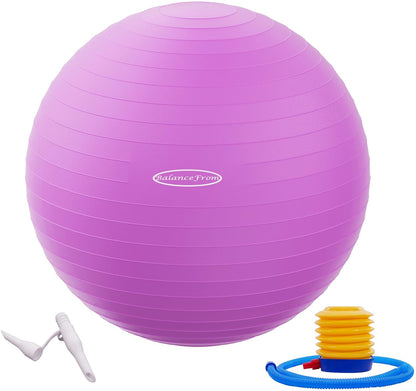 BalanceFrom Pelota de Ejercicio Antiexplosión - Púrpura - Ombre Force. - 38-45 cm, S - Pelota de Ejercicio