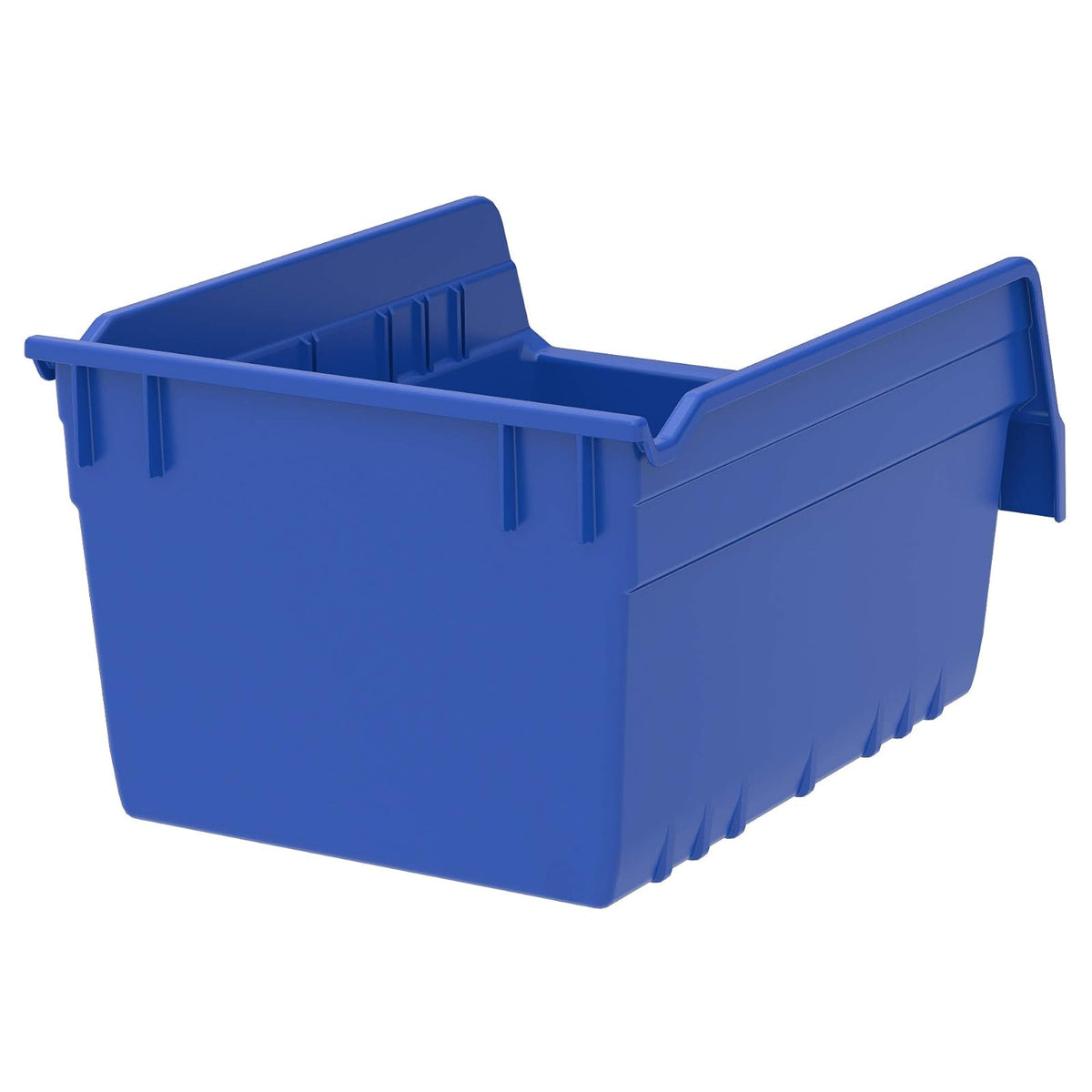 Akro-Mils 30080 ShelfMax Plastic Nesting Shelf Bin Box, 12-Inch L by 8-Inch W by 6-Inch H, Blue, Case of 8