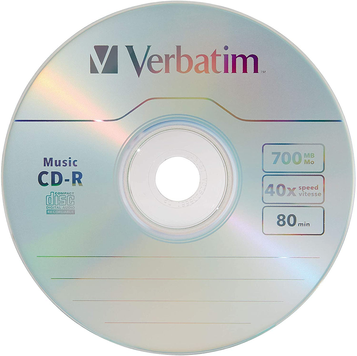 Verbatim Music CD-R 80MIN 700MB 52X 25pk Spindle