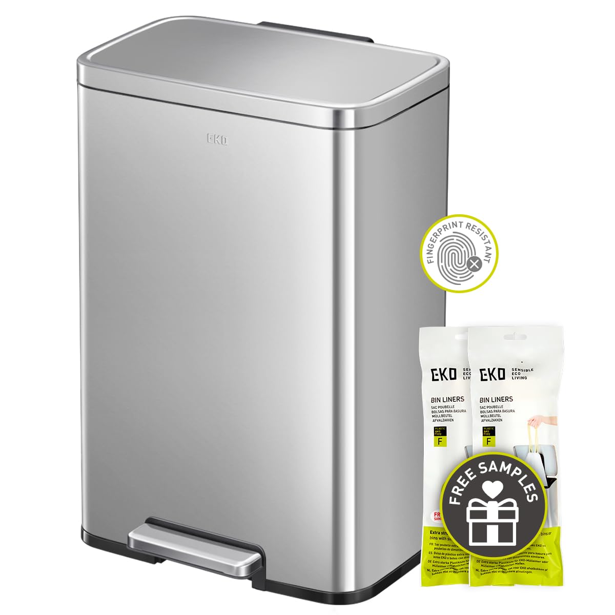EKO Madison Bote de Basura para Cocina 50 L con Pedal