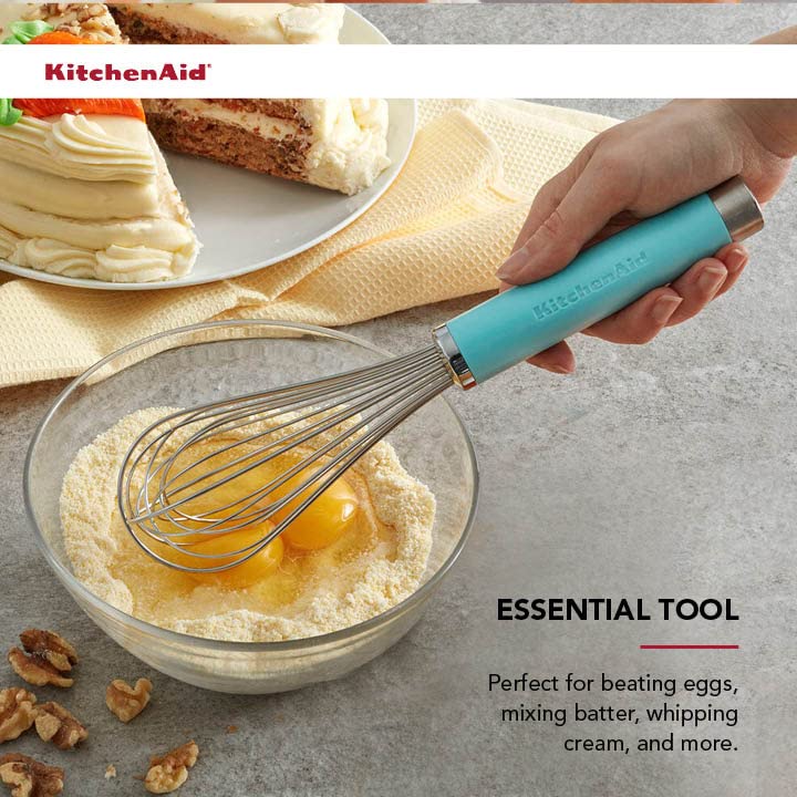 KitchenAid Gourmet Utility Batidor de 10.5 pulgadas, cielo aguamarina mate