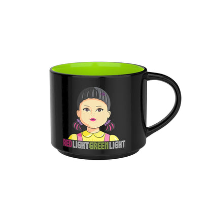 Zak Designs Star Wars The Mandalorian Taza de Cerámica Esculpida Grogu, 355 ml - Juego de calamares
