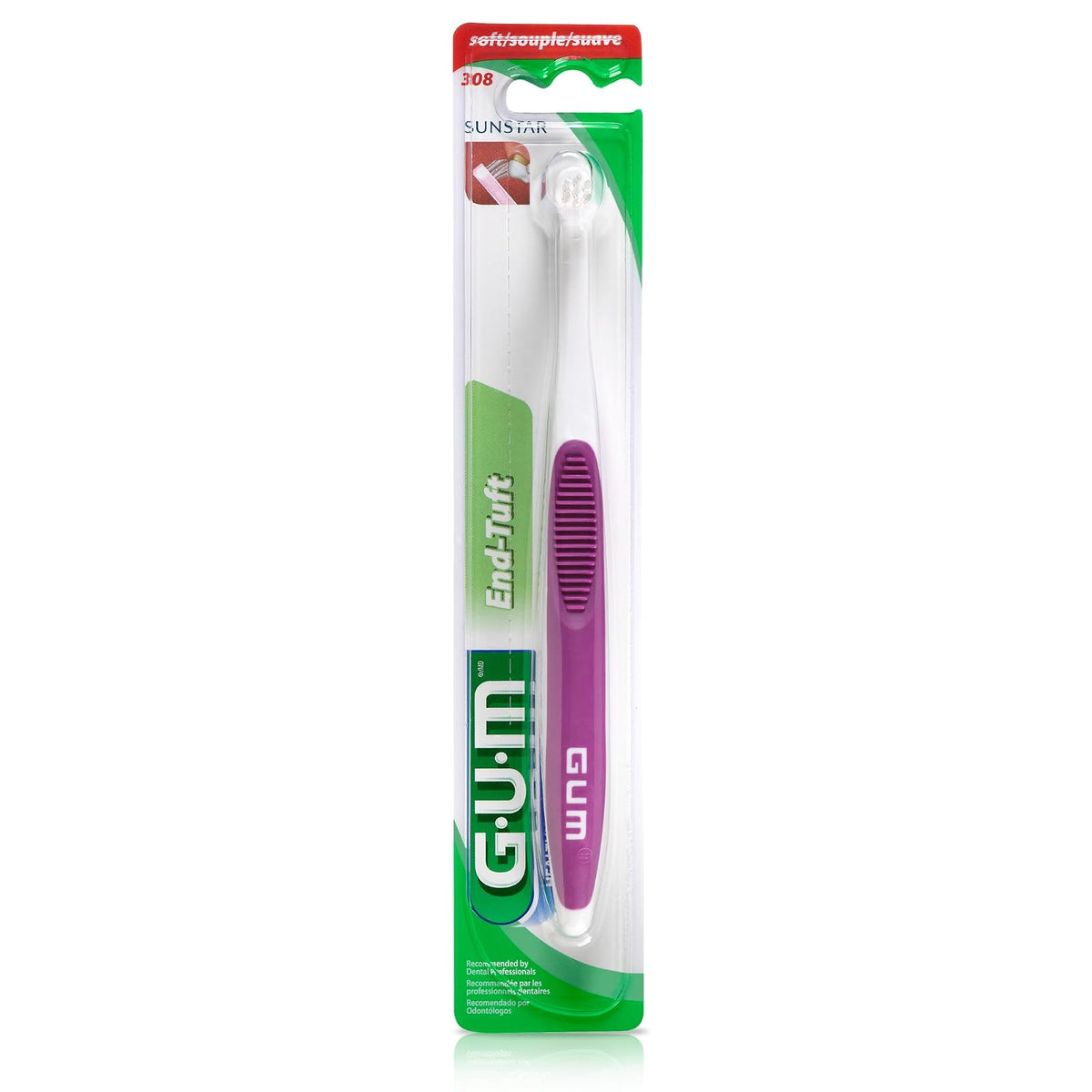 GUM End-Tuft - cepillo de dientes, 6 Brushes